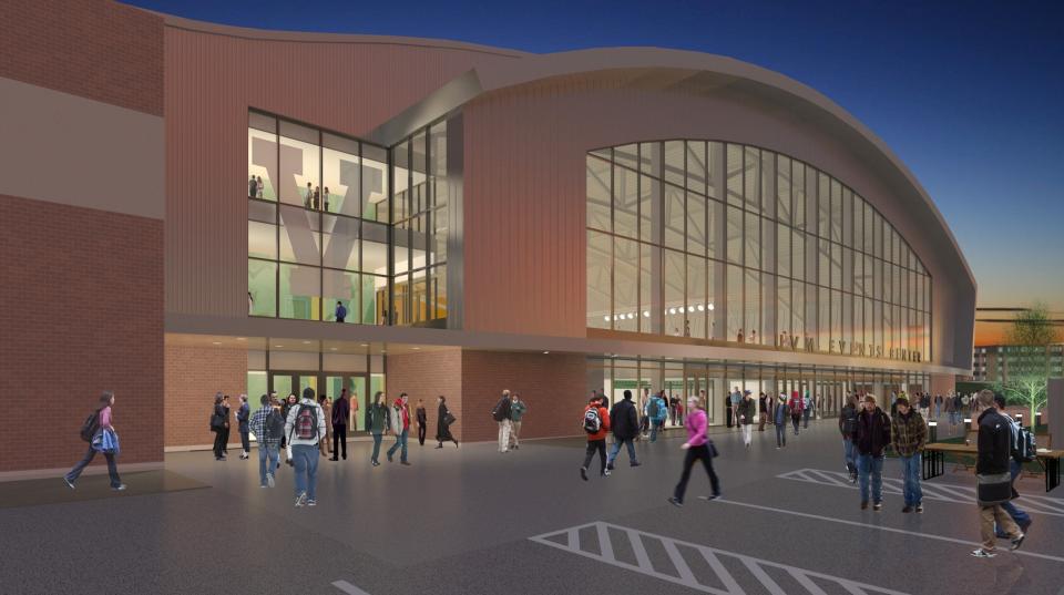 A rendering of the University of Vermont's multipurpose facility, which will include a new home for the basketball programs.