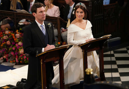 The wedding of Princess Eugenie to Jack Brooksbank at St George's Chapel in Windsor Castle, Windsor, Britain, October 12, 2018. Jonathan Brady/Pool via REUTERS