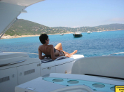 Ghislaine Maxwell on a yacht. Her father Robert Maxwell died after falling from a yacht called Lady Ghislaine in 1991 (US District Attorney’s Office)