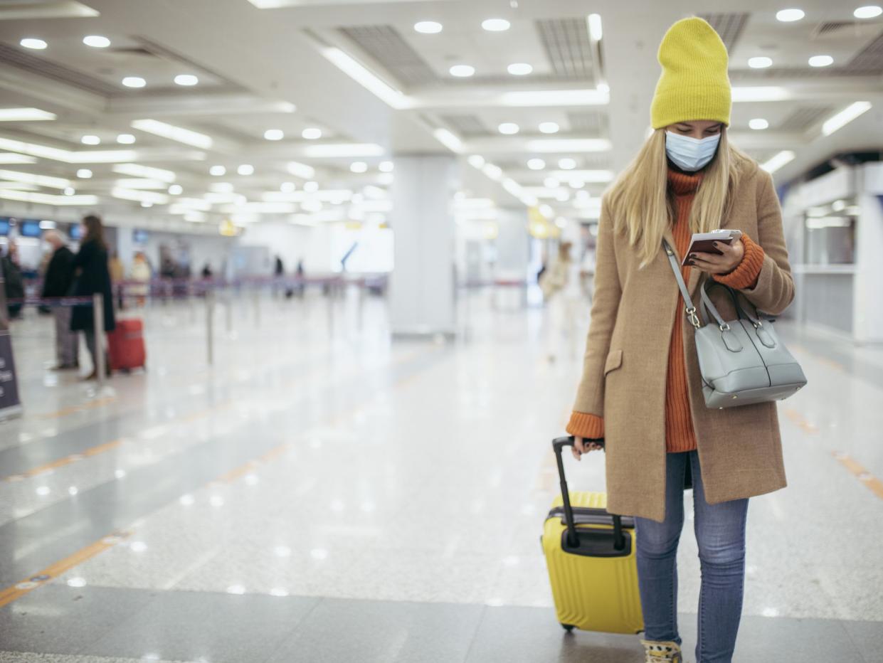 Young woman at the airport