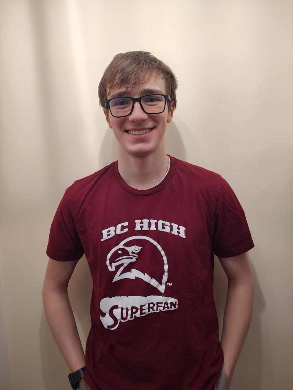 BC High's Lukas Binggeli was selected to The Patriot Ledger/Enterprise's swimming All-Scholastic team for the 2023-24 season.