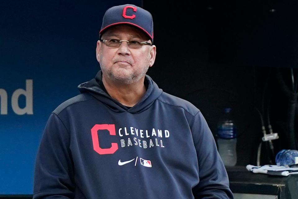 In this July 9, 2021, file photo, Cleveland Guardians manager Terry Francona watches in the fifth inning of a baseball game against the Kansas City Royals in Cleveland. The Guardians reported no new COVID-19 cases on Thursday, May 12, 2022 a day after an outbreak caused a postponement in Chicago and sent manager Terry Francona and five coaches home.  (AP Photo/Tony Dejak, File)