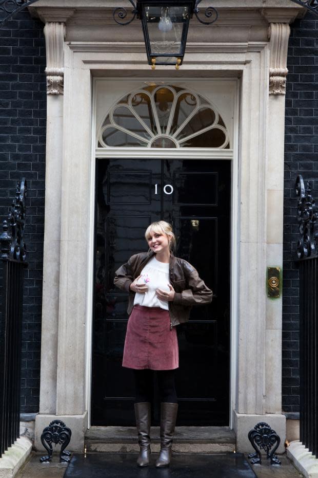 Falmouth Packet: Kris outside 10 Downing Street 