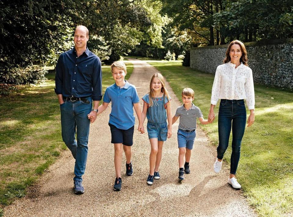 <p>Will and Kate shared an adorable moment with their kids for their annual <a href="https://www.townandcountrymag.com/society/tradition/a41847212/prince-william-kate-middleton-george-charlotte-louis-wales-christmas-card-2022/" rel="nofollow noopener" target="_blank" data-ylk="slk:Christmas card photo;elm:context_link;itc:0;sec:content-canvas" class="link ">Christmas card photo</a>. </p>