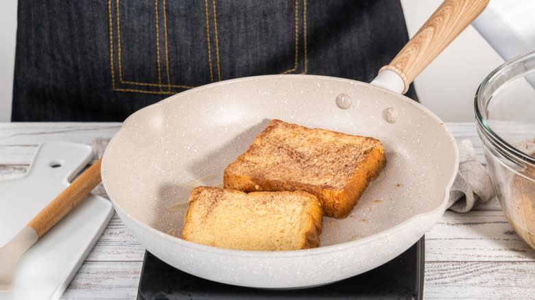 French toast in a skillet