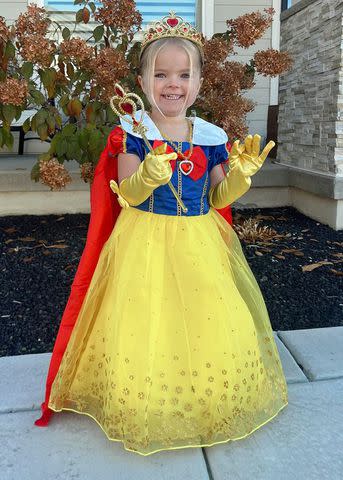 <p>Lindsay Arnold/Instagram</p> Lindsay Arnold shares photos of her daughter Sage's Snow White Halloween costume