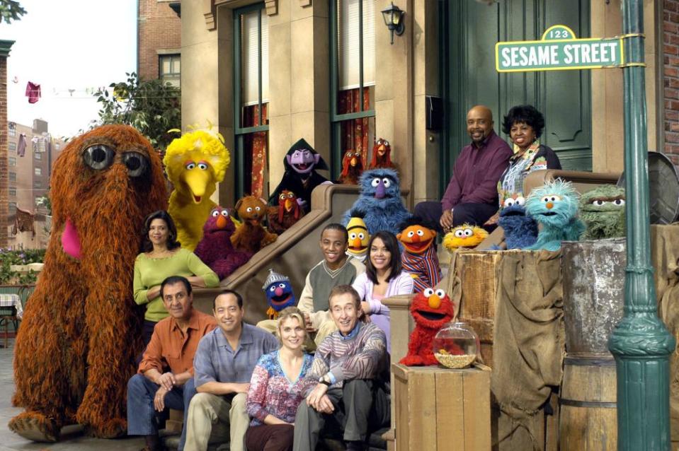 The cast of Sesame Street in 2004