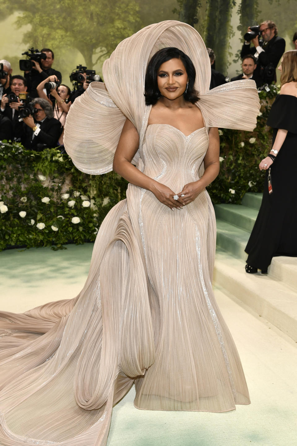 Mindy Kaling attends The Metropolitan Museum of Art's Costume Institute benefit gala celebrating the opening of the "Sleeping Beauties: Reawakening Fashion" exhibition on Monday, May 6, 2024, in New York. (Photo by Evan Agostini/Invision/AP)