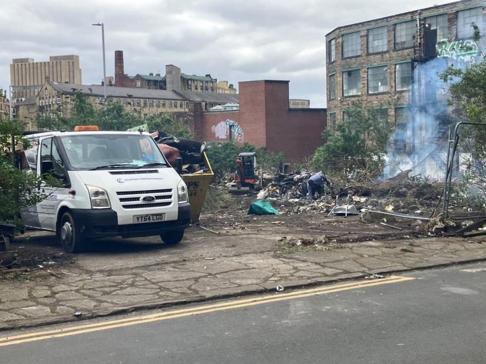 Bradford Telegraph and Argus: The site being cleared last week