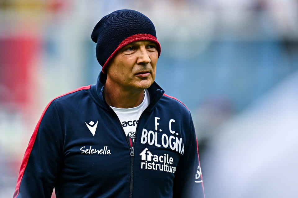 GENOA, ITALY - MAY 21: Sinisa Mihajlovic head coach of Bologna looks on prior to kick-off in the Serie A match between Genoa CFC and Bologna Fc at Stadio Luigi Ferraris on May 21, 2022 in Genoa, Italy. (Photo by Getty Images)