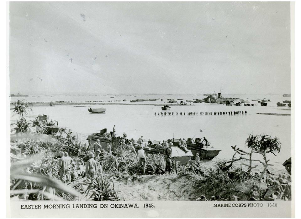 The Easter morning landing on Okinawa on April 1, 1945.