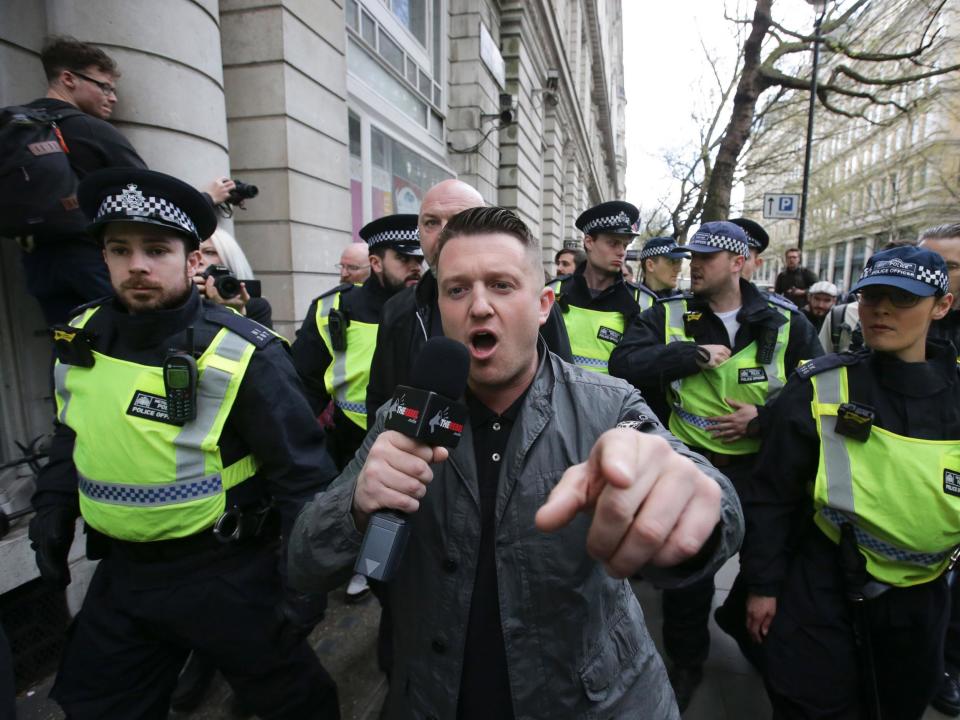 Sikh Youth UK has been accused of associating with EDL founder Tommy Robinson: AFP/Getty