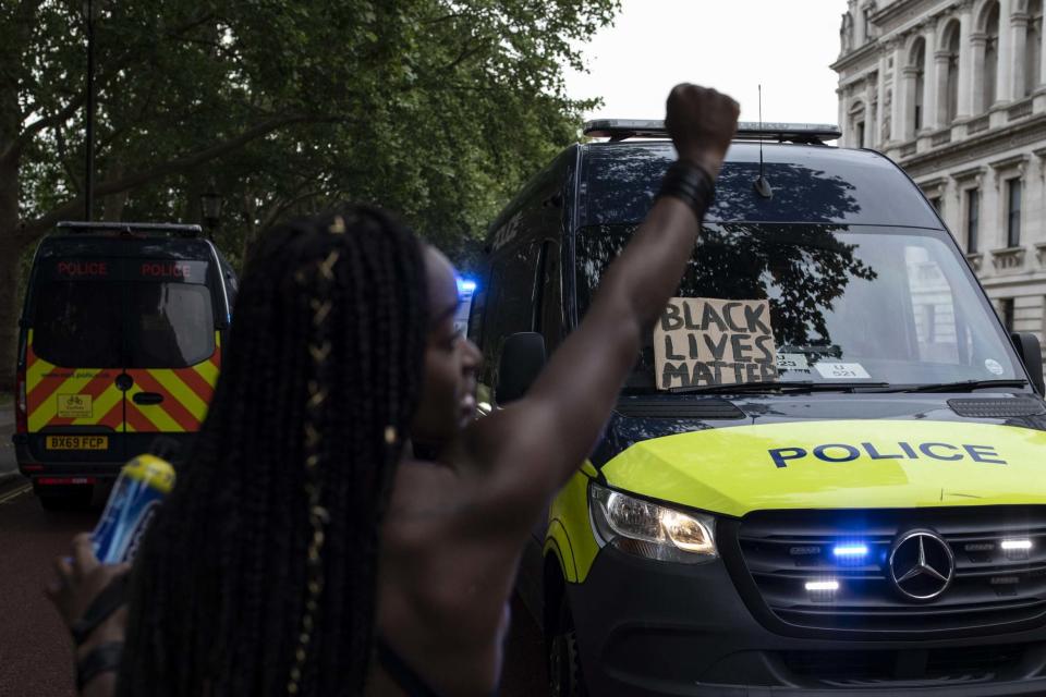 Chief constables issued a joint statement on Wednesday saying they 'stand alongside all those across the globe who are appalled and horrified' over Mr Floyd's death (Getty Images)