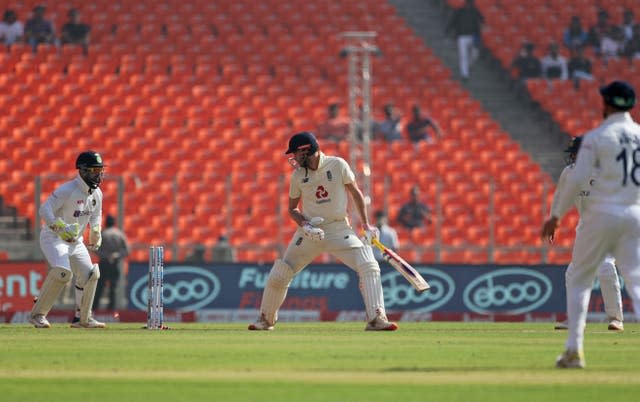 Dom Sibley is bowled by Axar Patel