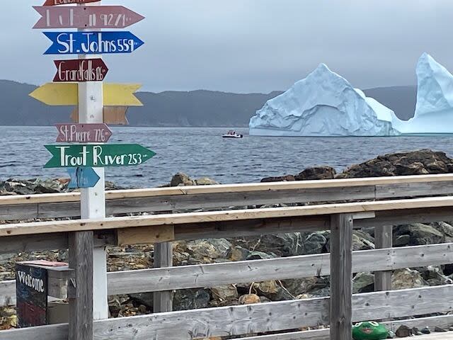 Wanda Bridger, who lives in Triton, has keeping her eye on a nearby iceberg in the northeast coast of Newfoundland.