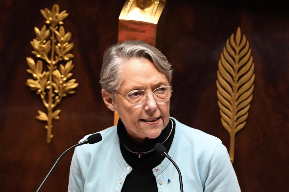 La première ministre Élisabeth Borne à l'Assemblée nationale à l'occasion des votes des motions de censure par les députés, le 20 mars 2023. - BERTRAND GUAY / AFP