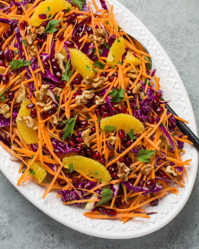 Shredded Cabbage and Sweet Potato Slaw