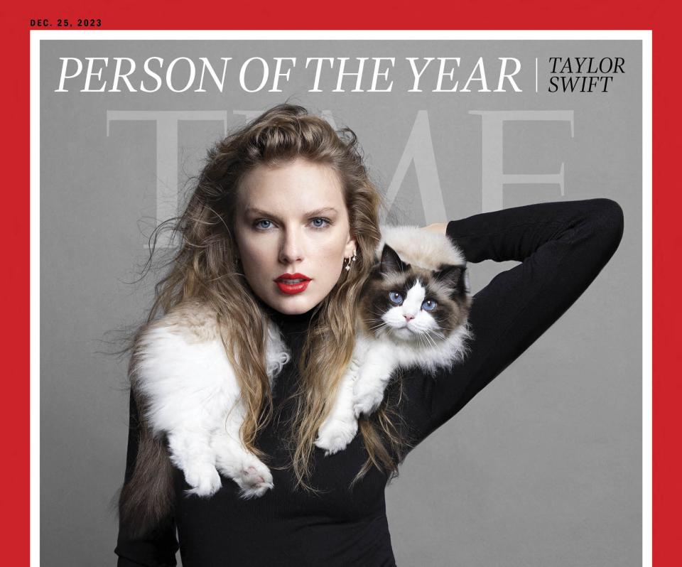 This image courtesy of TIME/TIME Person of the Year shows the cover of Time magazine announcing the 2023 Person of the Year with US singer-songwriter Taylor Swift. (Photo by Handout / TIME / TIME Person of the Year / AFP) (Photo by HANDOUT/TIME / TIME Person of the Year/AFP via Getty Images) ORIG FILE ID: 1826838552