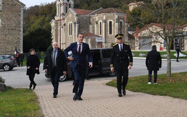 Government spokesman Olivier Véran visited the Crepol village where the teenage boy was stabbed to death