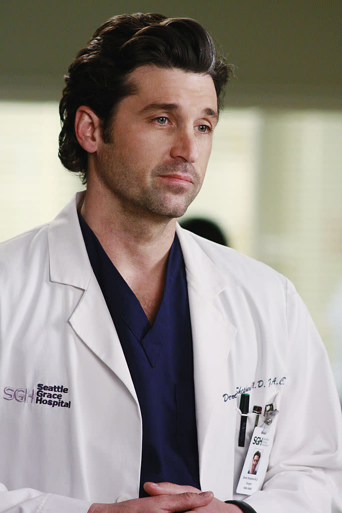 Toutes les blouses de médecin ne lui vont pas. Avant de décrocher le rôle de Derek Shepherd alias Dr Mamour ou McDreamy (pour les puristes) dans <em>Grey’s Anatomy</em>, Patrick Dempsey a auditionné en vain pour celui du <em>Dr House</em>. ©Getty Images