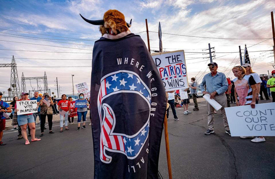 Protesta pro Trump en Arizona.