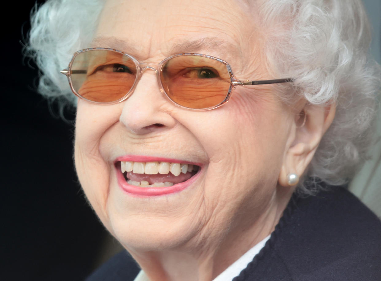 WINDSOR, ENGLAND - MAY 13: Queen Elizabeth II watches the horses from her Range Rover at The Royal Windsor Horse Show at Home Park on May 13, 2022 in Windsor, England. The Royal Windsor Horse Show, which is said to be the Queen’s favourite annual event, takes place as Her Majesty celebrates 70 years of service. The 4-day event will include the “Gallop Through History” performance, which forms part of the official Platinum Jubilee celebrations. (Photo by Chris Jackson/Getty Images)