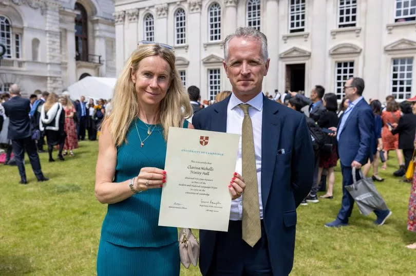 Clarissa's parents collected her degree in her honour