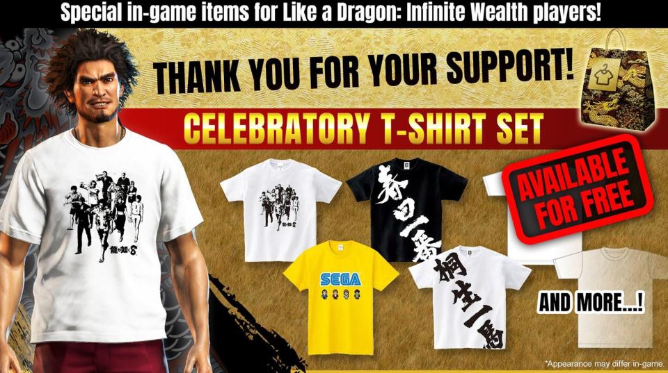 Jugadores de Like a Dragon: Infinite Wealth recibirán estos regalos