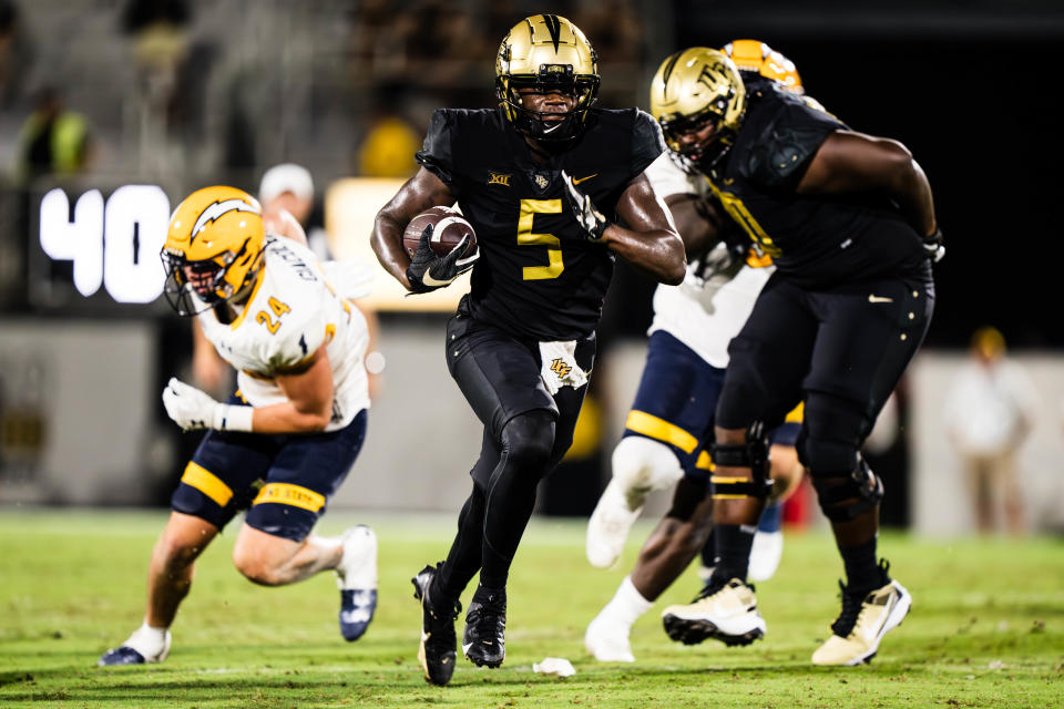 Sophomore Jordan McDonald rushed for three touchdowns during UCF's non-conference schedule, including a pair against Villanova.