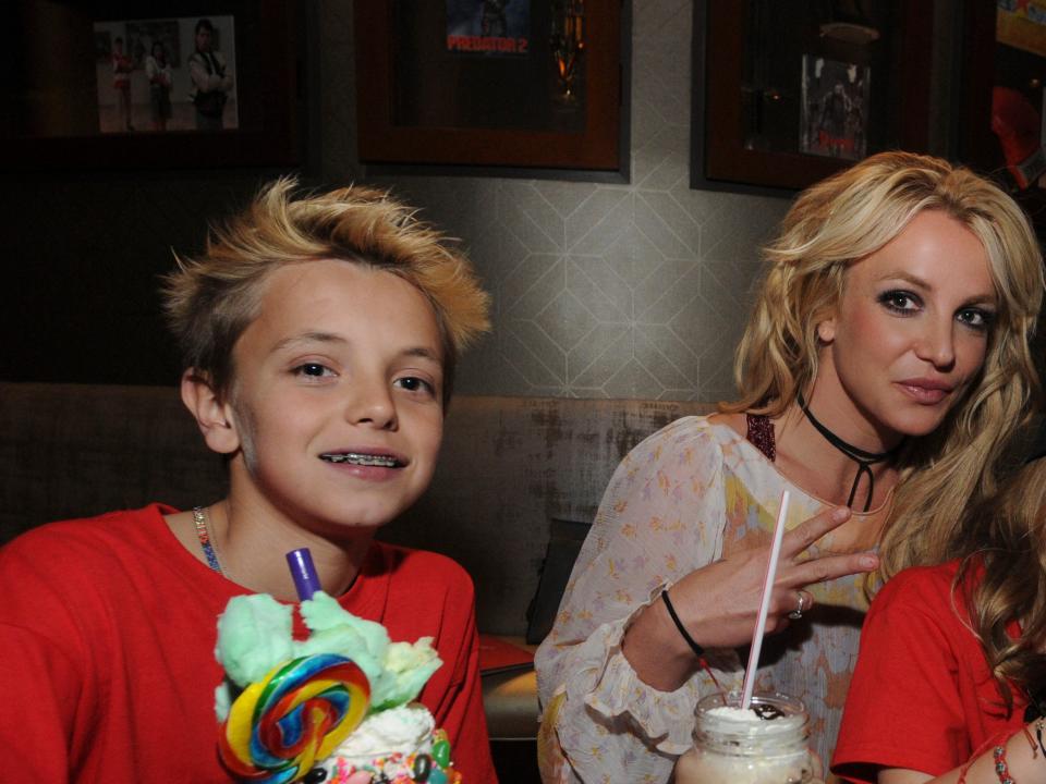 Jayden Federline and Britney Spears with her niece