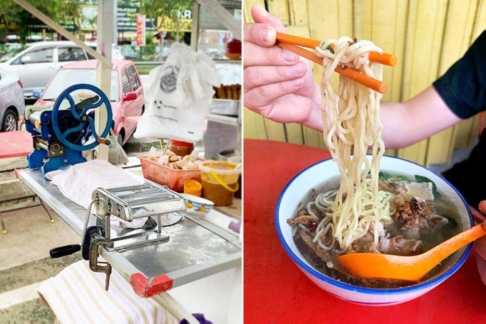 From the hand-crank noodle maker to freshly made 'pan mee' in your bowl.