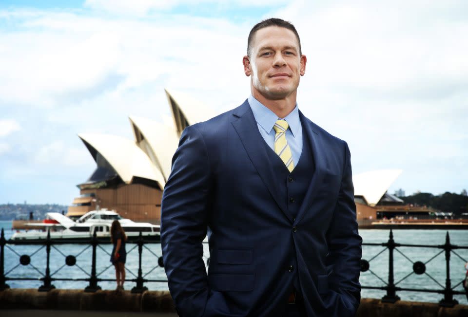 Actor and former wrestler John Cena poses during a 'Ferdinand' media call in Sydney, New South Wales. Source: Getty