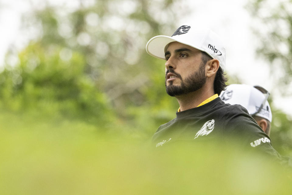 Abraham Ancer of Fireballs GC is seen on the tenth hole during the second round of LIV Golf Hong Kong at the Hong Kong Golf Club in Hong Kong on Saturday, March 9, 2024. (Charles Laberge/LIV Golf via AP)