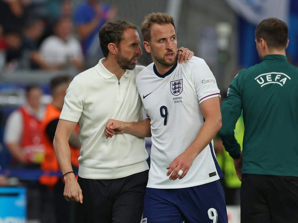 Southgate (l.) und Kane (r.) wollen Geschichte schreiben. (Bild: ADRIAN DENNIS)