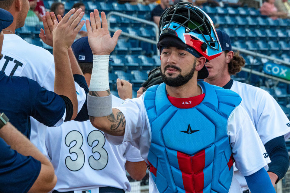 Blue Wahoos catcher Will Banfield was among the stars of the team's post season run to their first outright Southern League championship.