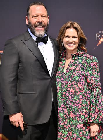 <p>Rob Latour/Shutterstock</p> Bert Kreischer and LeeAnn Kreischer at Netflix is a Joke Festival Presents 'The Greatest Roast of All Time: Tom Brady' on May 5, 2024.