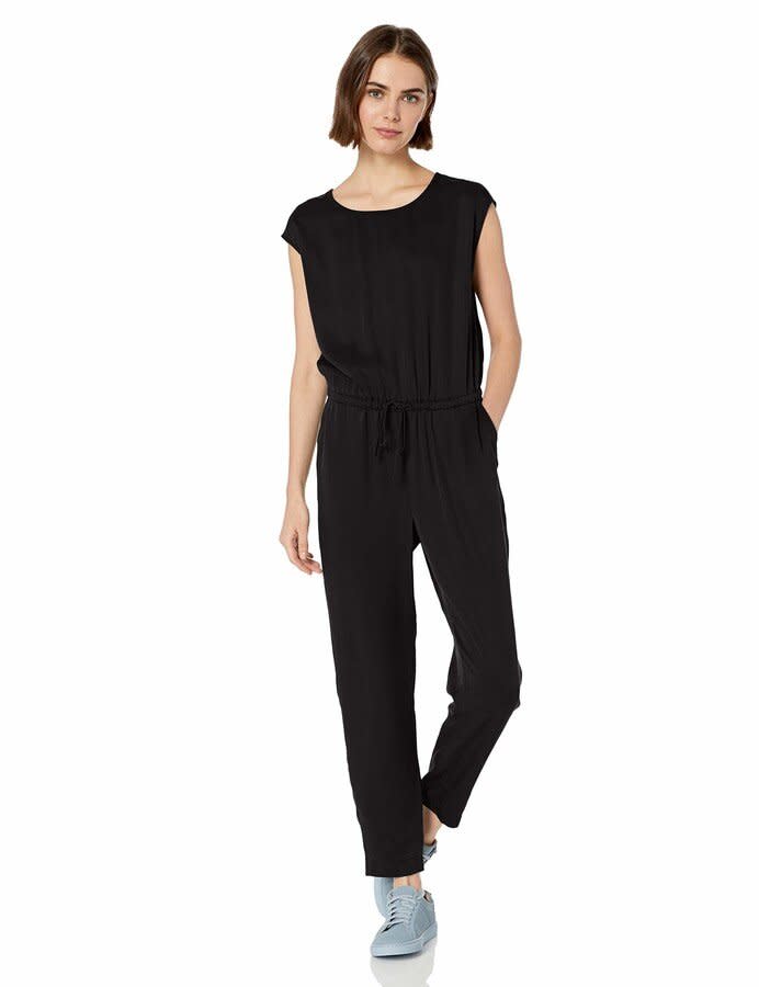 best-jumpsuits-Daily Ritual Women's Tencel Short-Sleeve Jumpsuit