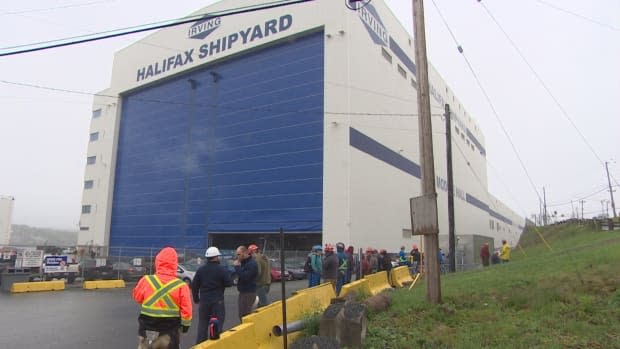 Irving announced a positive COVID-19 case among one of its workers in the assembly and module halls on Feb. 25. (CBC - image credit)