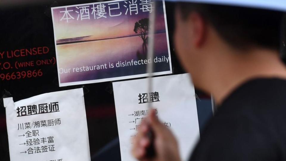 A sign posted on 14 February 2020 reassures visitors about the restaurant's cleaning policy