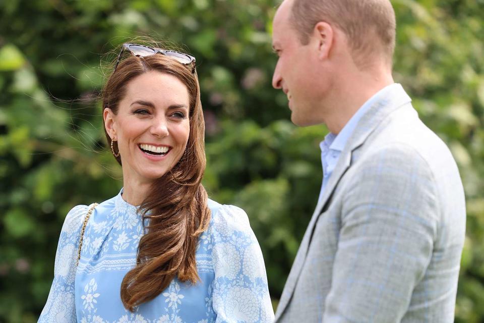 <p>Chris Jackson/Getty Images for TGI Sport</p> Kate Middleton and Prince William attend the Royal Charity Polo Cup 2023 on July 6