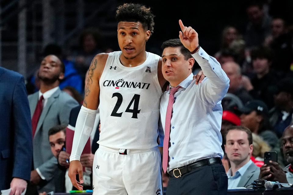 Cincinnati Bearcats guard Jeremiah Davenport (24) will be the only starting Cincinnati native in Saturday's game. The former Moeller High School standout looks to capture his first career win against Xavier.