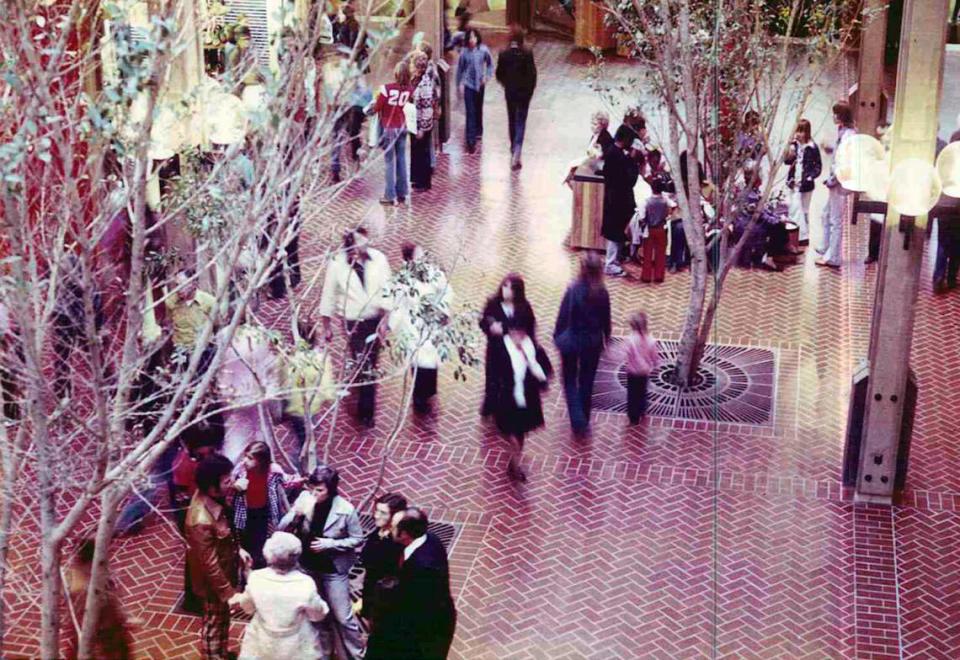 Shoppers in the lower level of St. Claire Square mall. Courtesy of St. Clair Square