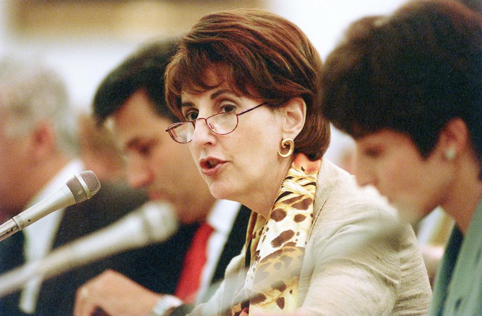 U.S. Trade Representative Charlene Barshefsky makes a statement during the House Ways & Means markup on permanent normal trade relations with China.