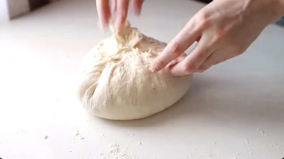 A person making bread