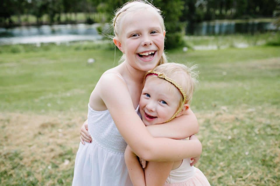 Evie and her big sister Alicia. Photo: Supplied