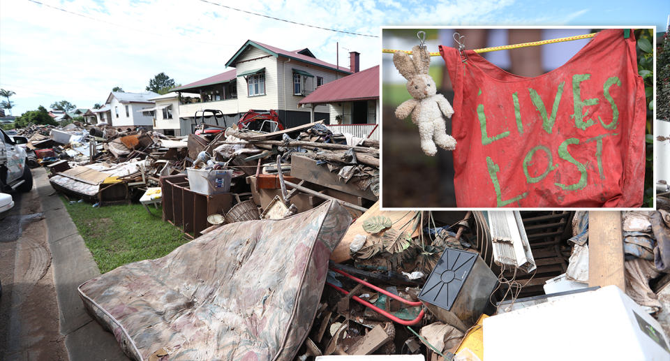 Large parts of Lismore were destroyed and lives were lost amid recent flooding. Source: AAP