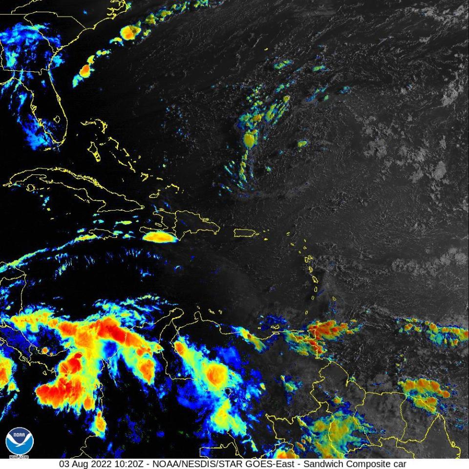 Tropical conditions Aug. 3, 2022.