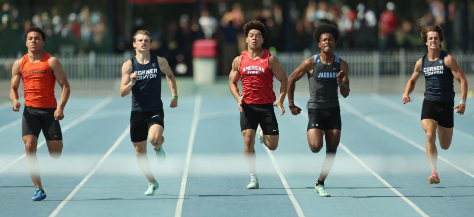 High School athletes gather at BYU in Provo to compete for the state track and field championships on Saturday, May 20, 2023. | Scott G Winterton, Deseret News