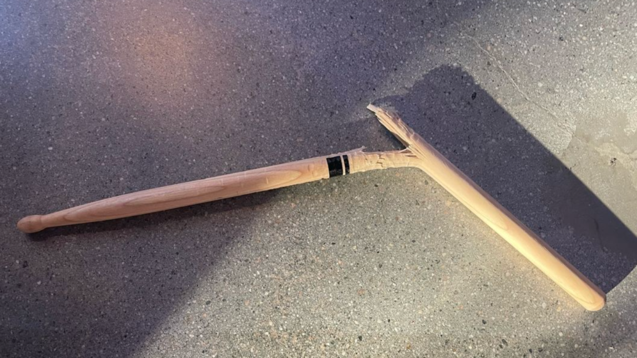  A broken drumstick posted to Slipknot's Instagram account. 