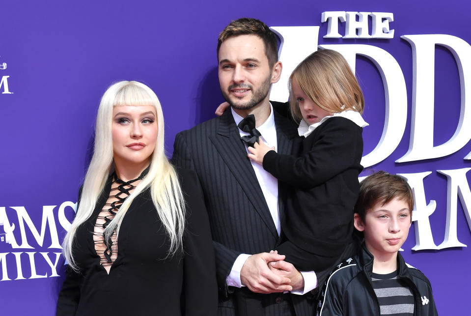 Christina Aguilera, Matt Rutler, Max Bratman and Summer Rain Rutler (Photo by Rob Latour/Variety/Penske Media via Getty Images)